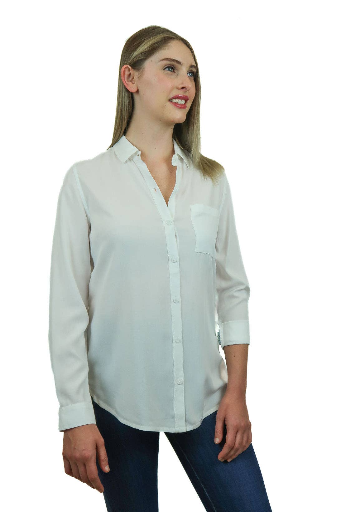 Beach Lunch Lounge - Wholesale Button Down Shirt - Women's - ARYA SOLID ECOVERO. - LST11080