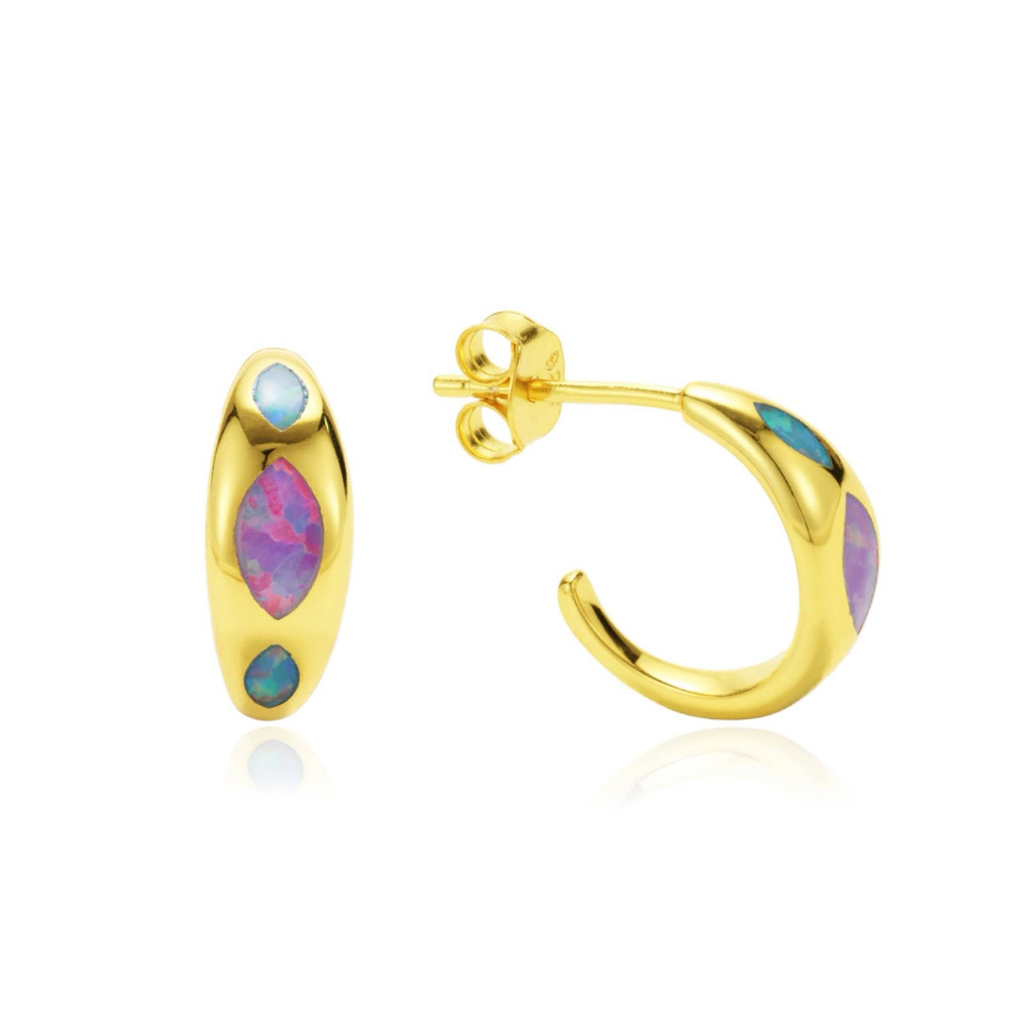 La Kaiser - Wholesale Hoop Earrings - Caribbean Opal Hoops3