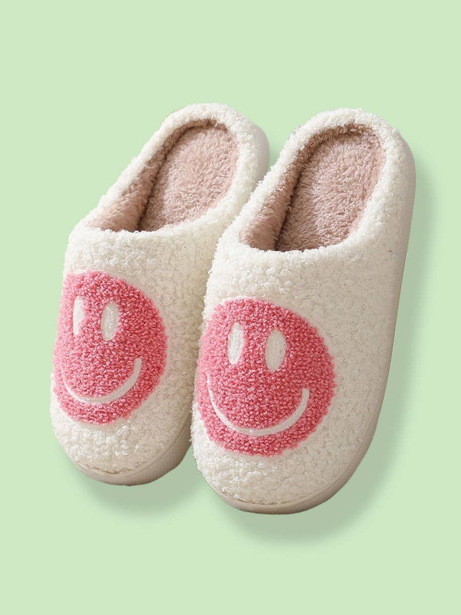DOUBLJU - Wholesale Slippers - Unisex - Smiley Face Unisex Cotton Slippers for Fall,Winter
3