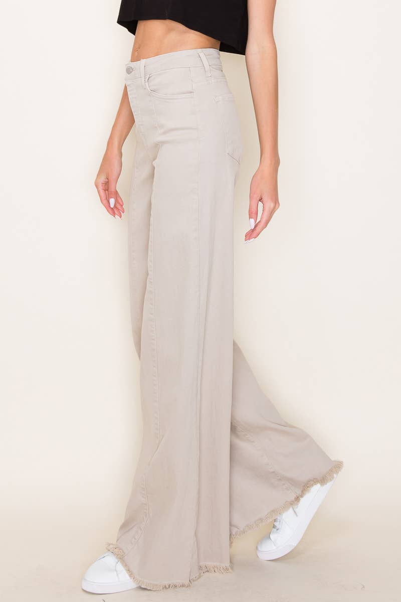 O2 Denim – Großhandel Jeans – Damen – PW505 Denim-Jeans mit weitem Beinschnitt und Vordernaht - ARMY7