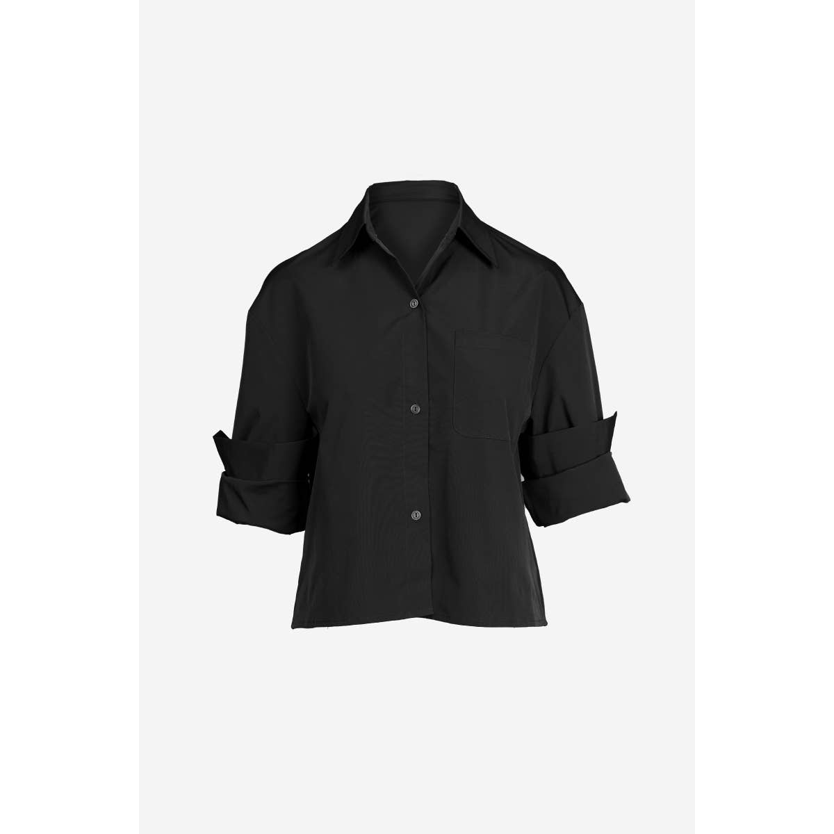 Naked Zebra – Großhandel Bluse – Damen – Bluse mit hochgekrempelten Ärmeln und Knopfleiste11