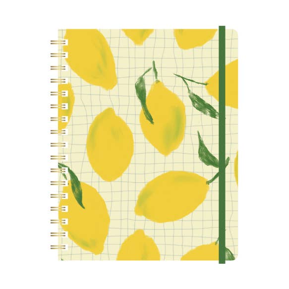Planificateur non daté à couverture rigide Lemon Grid pour la vente par Denik