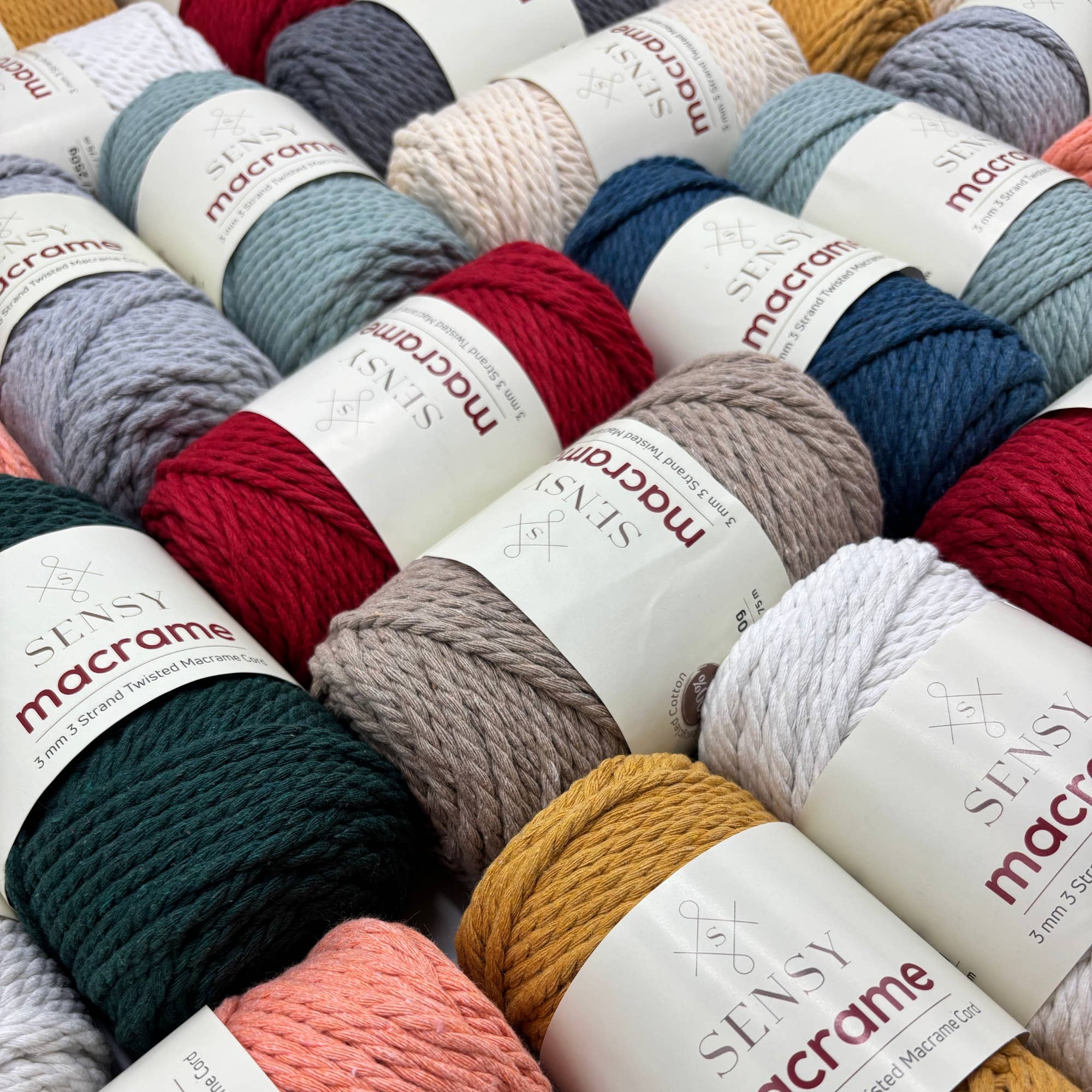 Sensy - Wholesale Yarn - Sensy Premium 3mm - 100% Cotton 3 Strand Twisted Macrame5