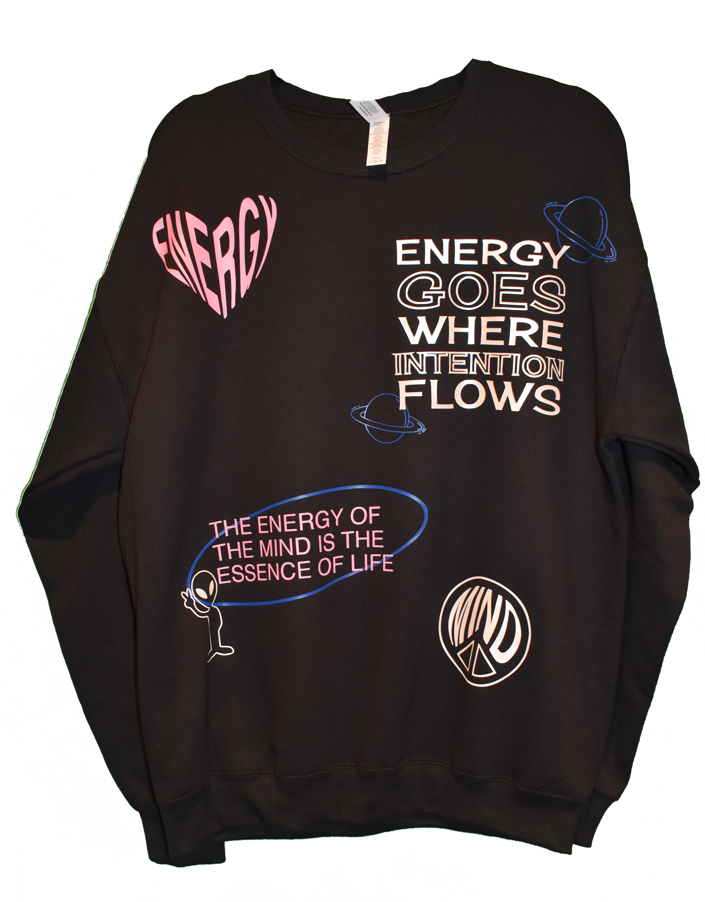API THE LABEL - Wholesale Graphic Sweatshirt - Women's - BLACK ENERGY CREWNECK0