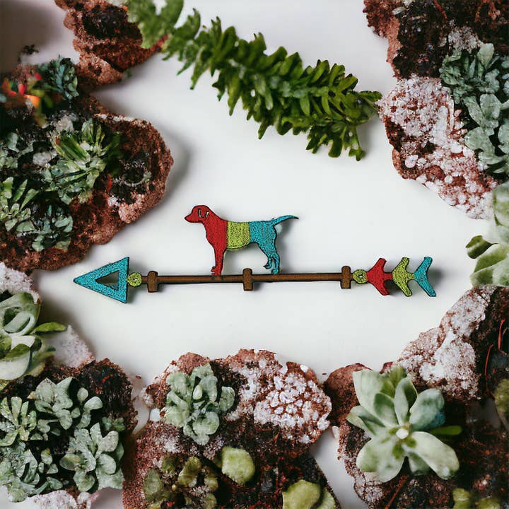 Lab Pet key Hook Wall Organize Recycled Metal Leash holder for wholesale by Whimsies