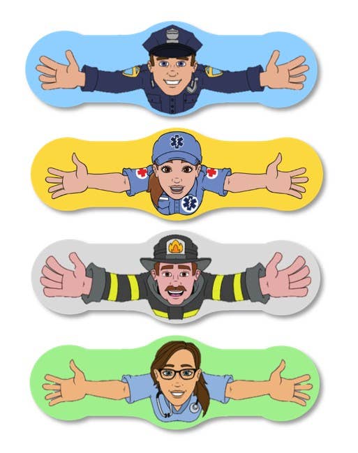 Hug-a-BooBoo - Wholesale Bandaids/Bandages - Kids & Baby - First Responder Hero Hugging Bandages 24ct Box 2