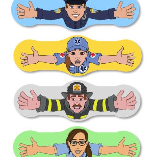 Hug-a-BooBoo - Wholesale Bandaids/Bandages - Kids & Baby - First Responder Hero Hugging Bandages 24ct Box 2