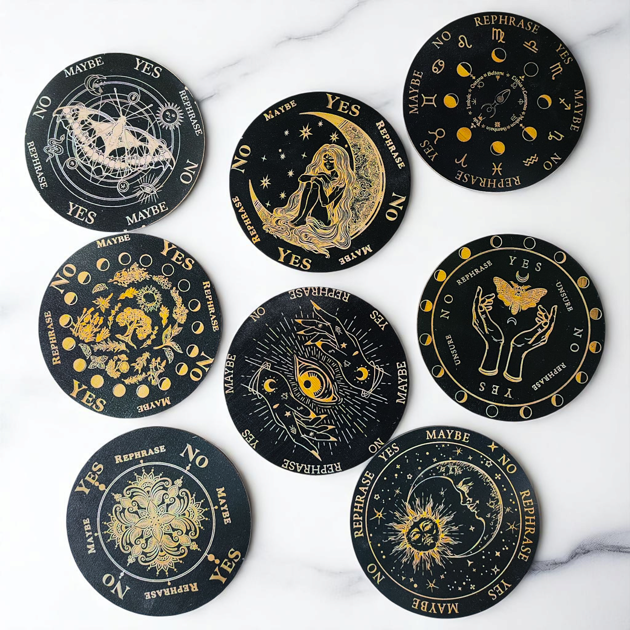 Magic Moon – Großhandel Untersetzer – Untersetzer-Set mit esoterischem Design0