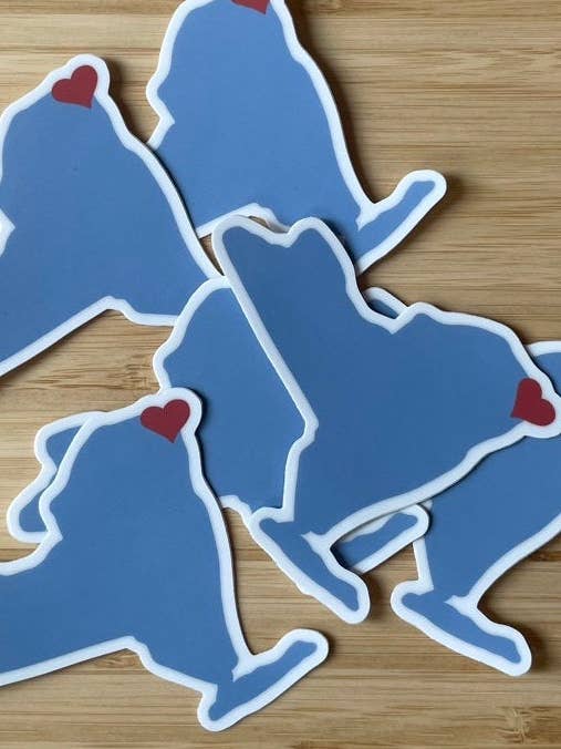 Autocollant New York State Plattsburgh, maison et lac Champlain pour la vente par Just Wandering Co.