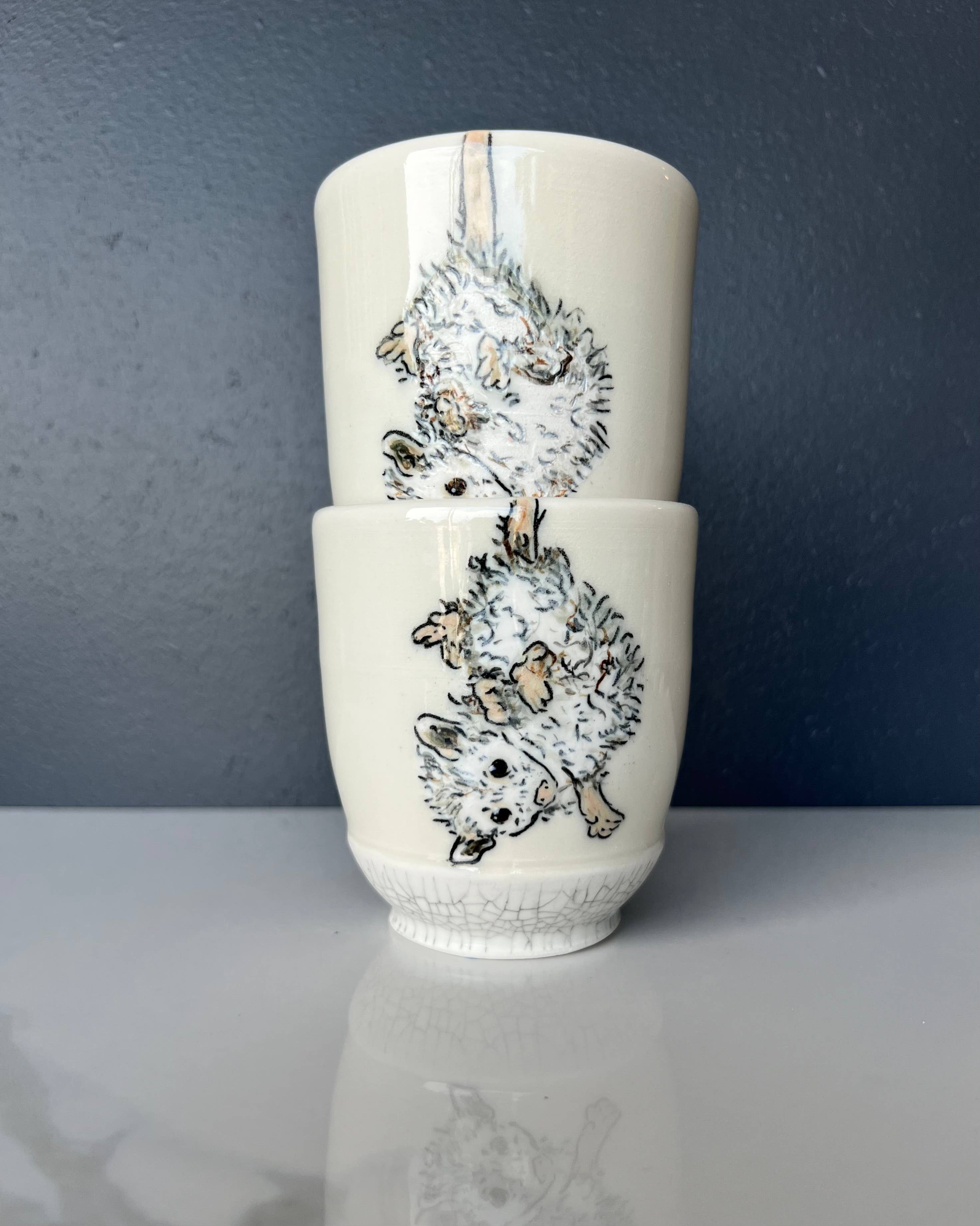 Lucy Nilan Studios - Wholesale Drinking Glass/Cup - Possum Tumblers3