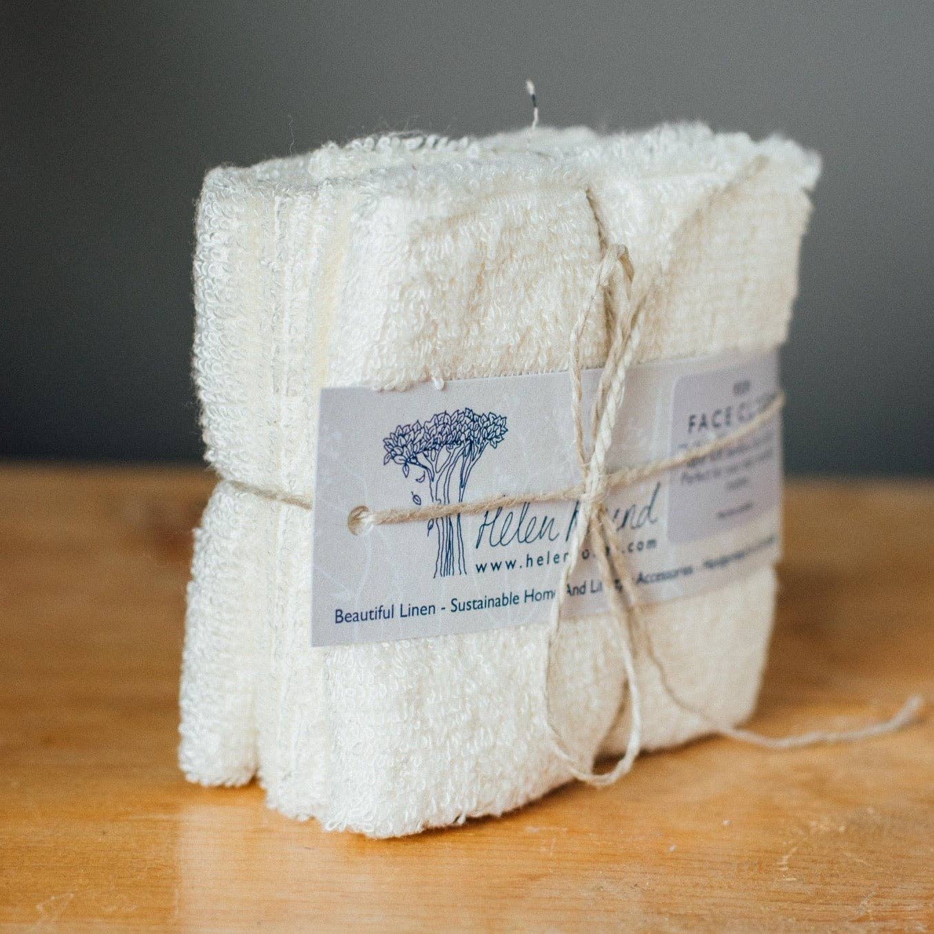 Helen Round - hand printed linen and bamboo wellness - Wholesale Wash Cloth - Reusable Bamboo Face Cloth, Supersoft Bamboo Cleansing Cloth2