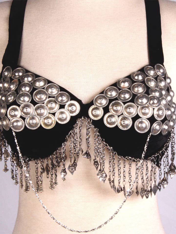 Metal Fringe Bra Belt Set for wholesale by Senoritas Tribal Designs