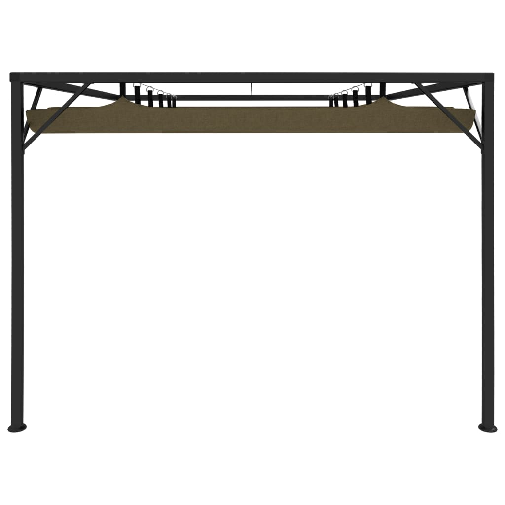 Greenwestons - Wholesale Outdoor Ornament/Decor - Green's Garden Wall Gazebo with Retractable Roof 9.8'x9.8' T3