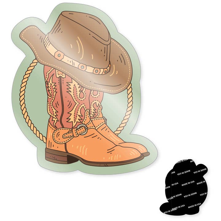 Morris Magnets - Wholesale Magnet - Magnet - Vintage Cowboy Hat & Boots3