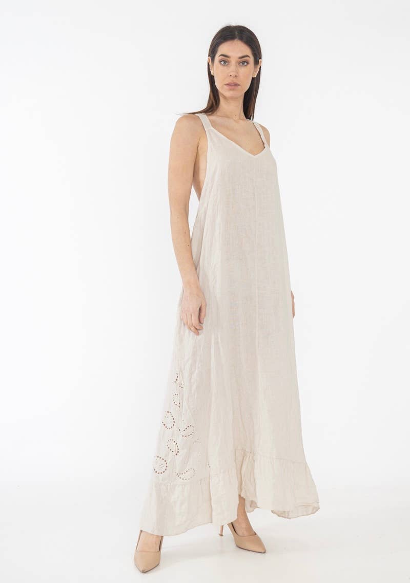 LINEN & COTTON HOUSE – wholesale Dress – Women's – 8521LONG DRESS IN LINE SUMMER CLOTHING16