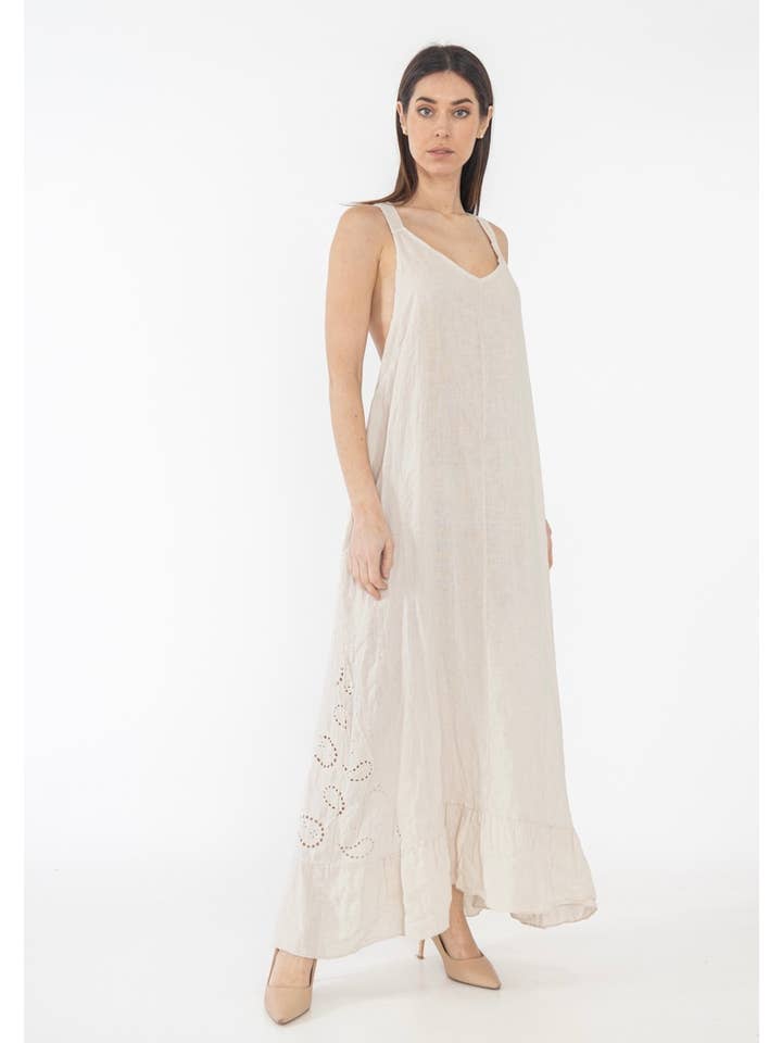 LINEN & COTTON HOUSE – wholesale Dress – Women's – 8521LONG DRESS IN LINE SUMMER CLOTHING16