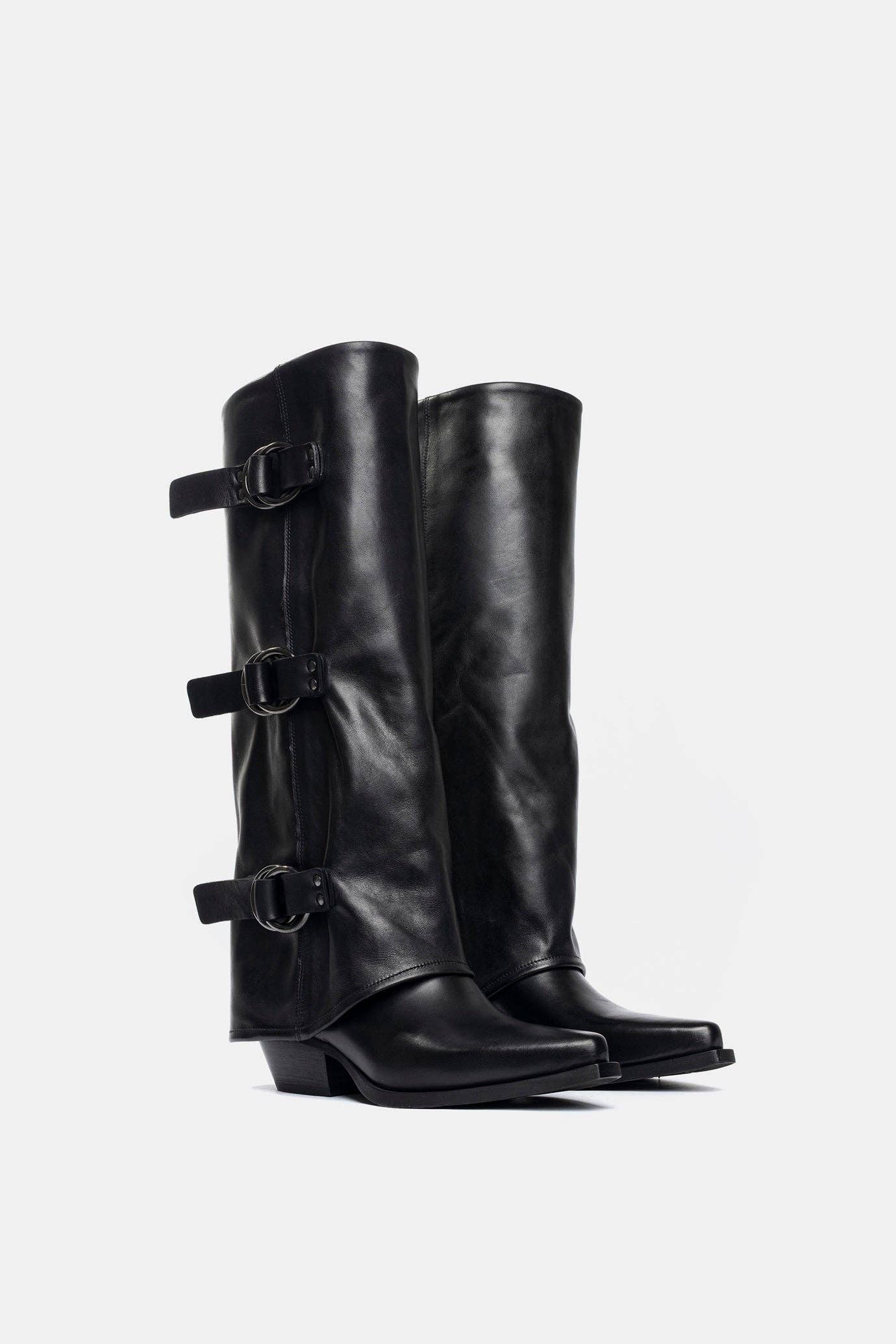 METISSE - Wholesale Boots - Women's - Black calfskin boots DX24711
