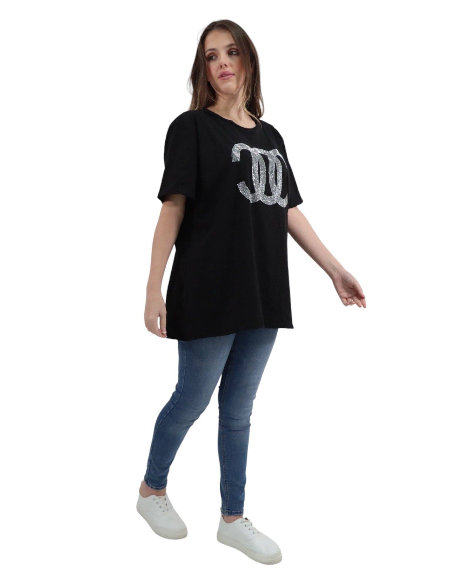 Miss Bold – wholesale Tunic – Women’s – Italian Diamante CC Print T-Shirt5