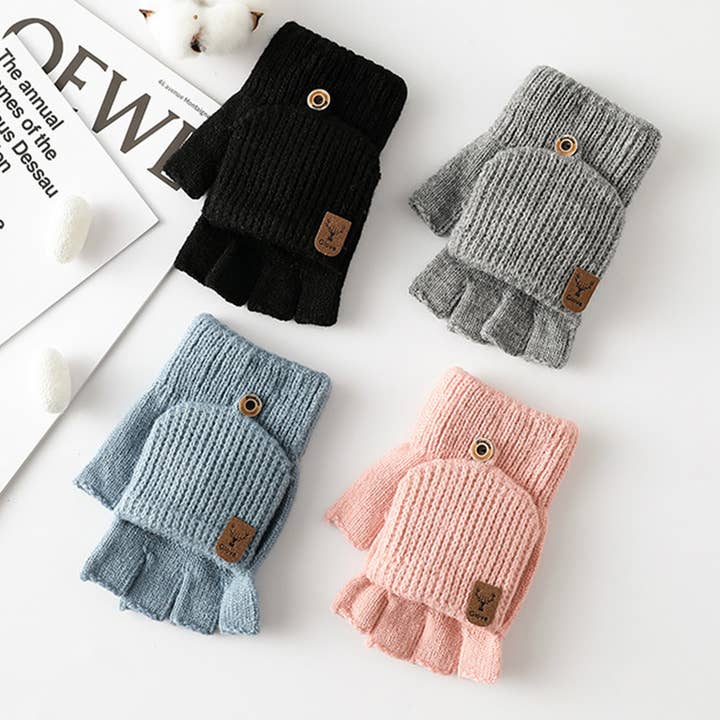WINTER WARM HALF FINGER FLIP TOUCH SCREEN GLOVES_CWMM1495 for wholesale by ACCITY