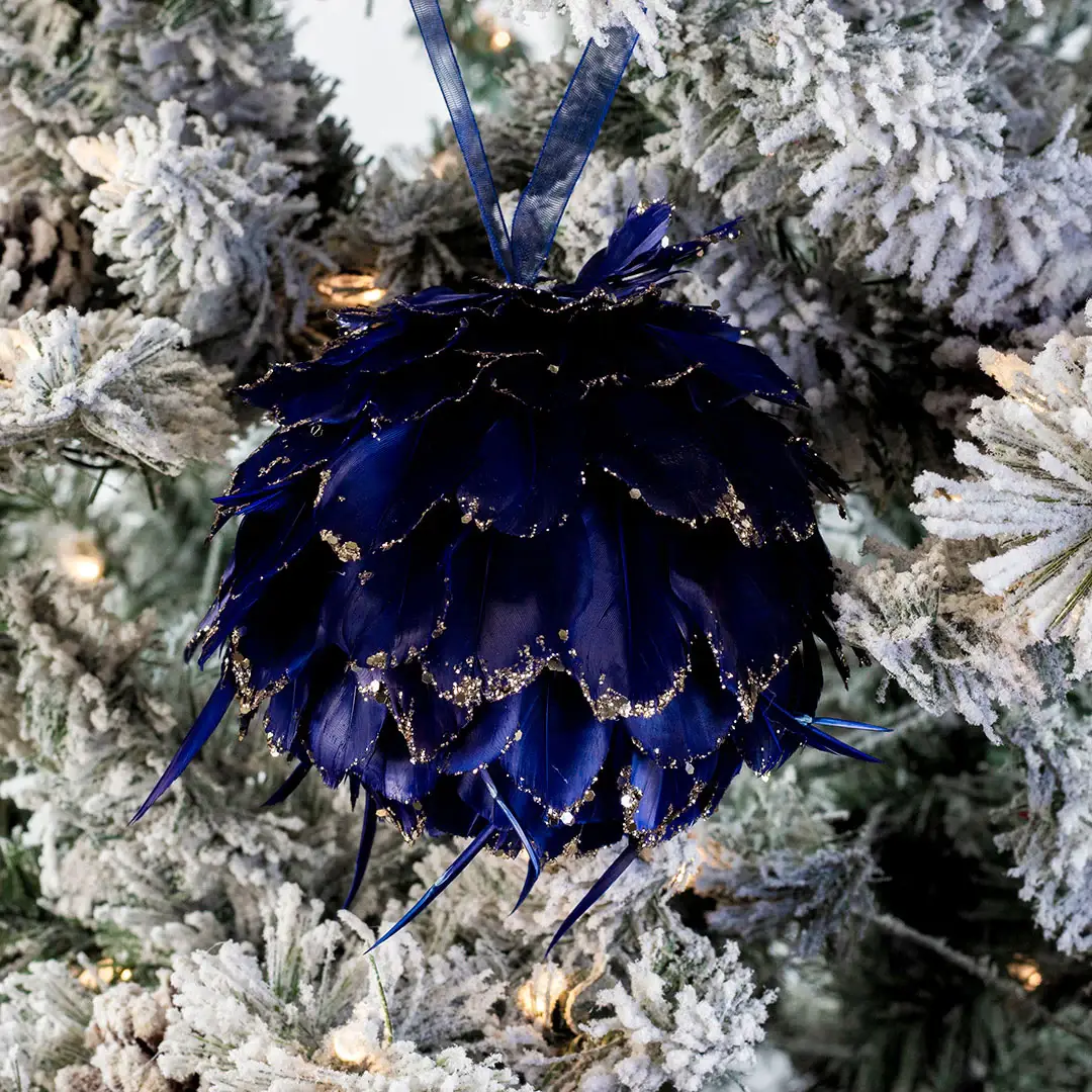 Zucker Feather Products – wholesale Ornament – Navy Blue Christmas Ornament6