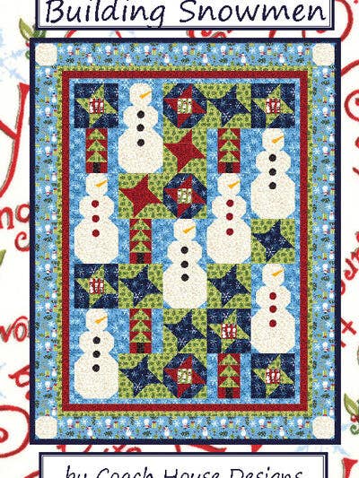 Edifício Padrão Quilt Snowmen por atacado de Coach House Designs