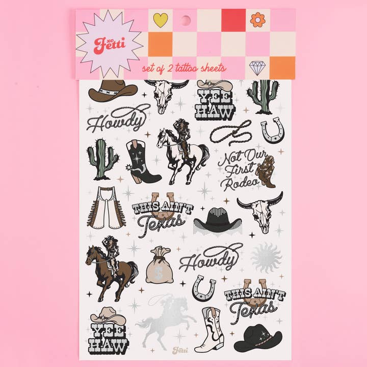 xo, Fetti - Wholesale Temporary Tattoo - Texas Hold 'Em Tattoos - 50 temporary tattoos