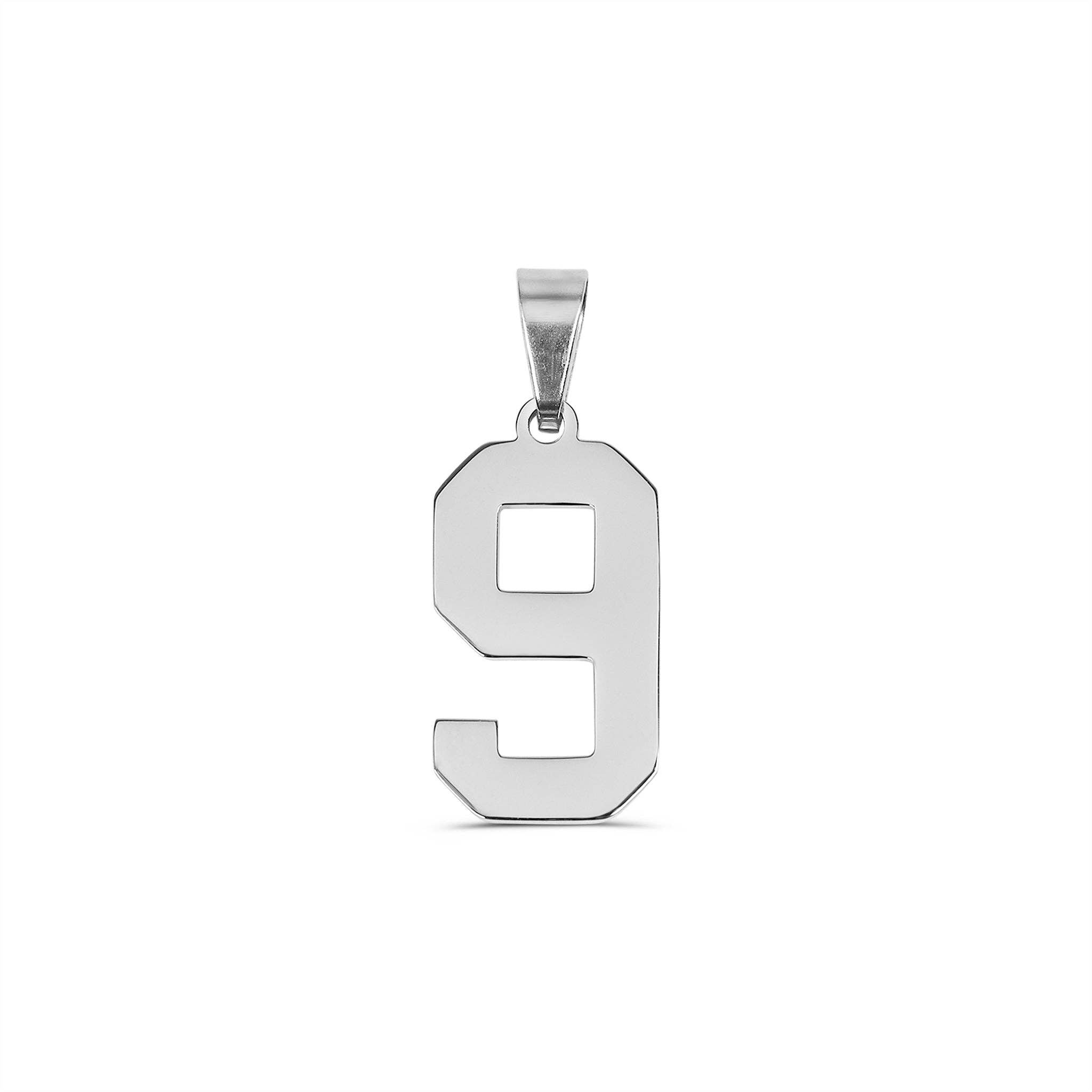 WJW - Wholesale Individual Charm/Pendant - Stainless Steel Sport Number Pendants9