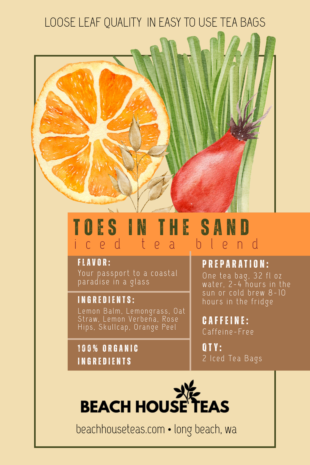 Beach House Teas - Venta al por mayor Té helado - Paquetes de Té Helado para Llevar3