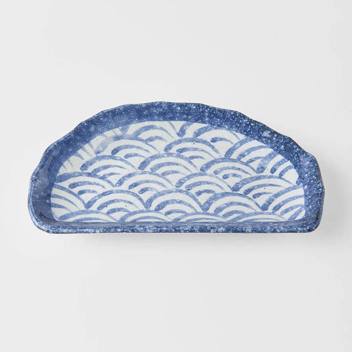 Plato Tempura Indigo Wave 21cm para venta al por mayor de Made In Japan Tableware