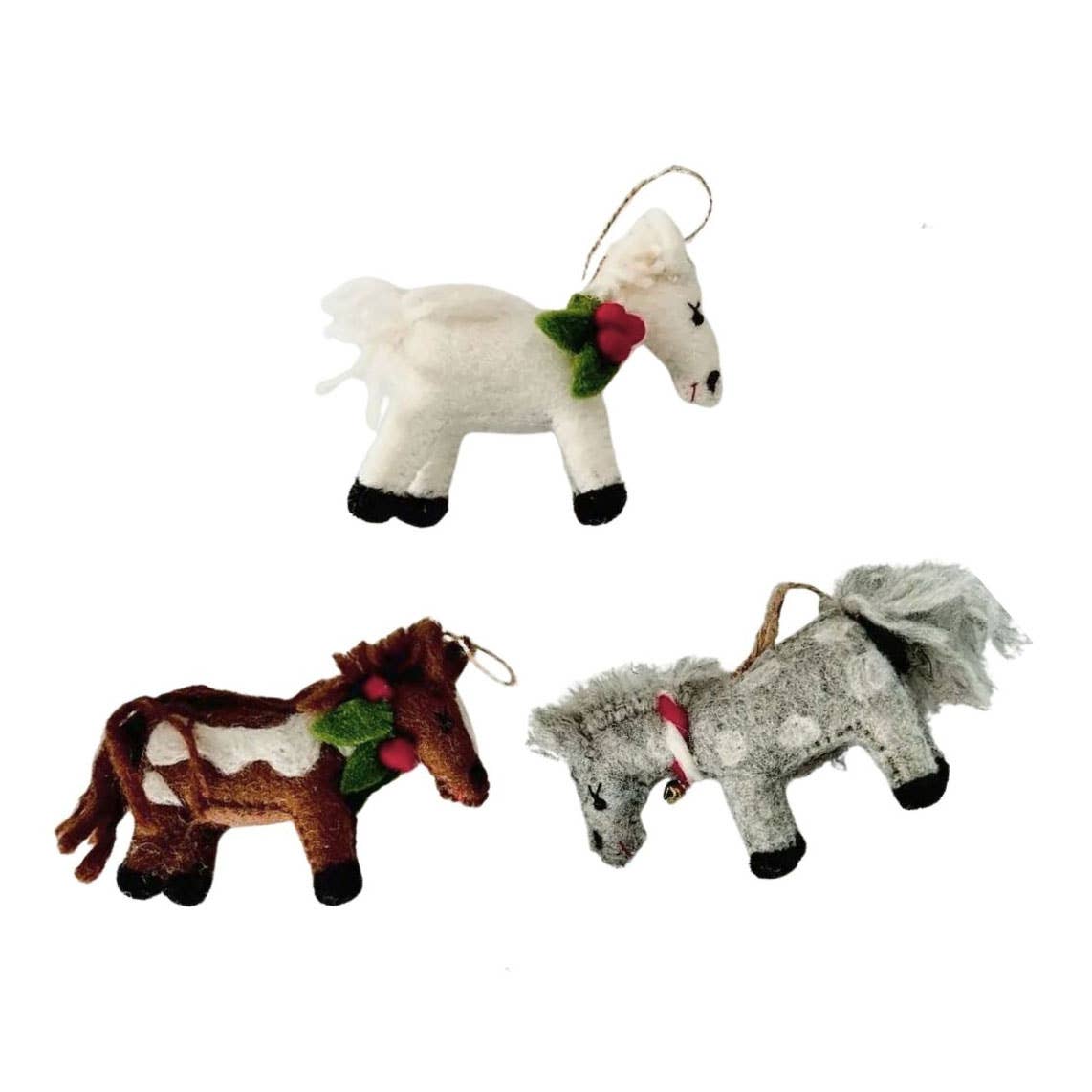 The Winding Road – Engroshandel Pynt – Ornament - Hest med Kristtorn0