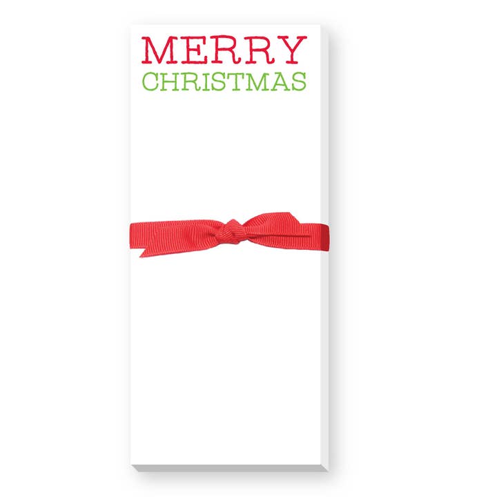 MERRY CHRISTMAS SKINNIE NOTEPAD for wholesale by Donovan Designs