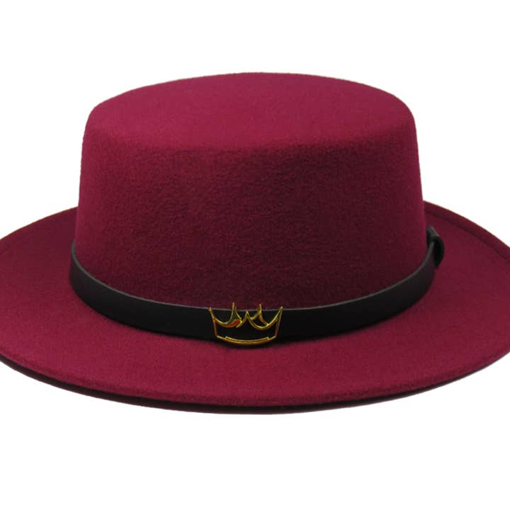 Platt filt Fedora (Vin) för wholesale av Lavish Blanc