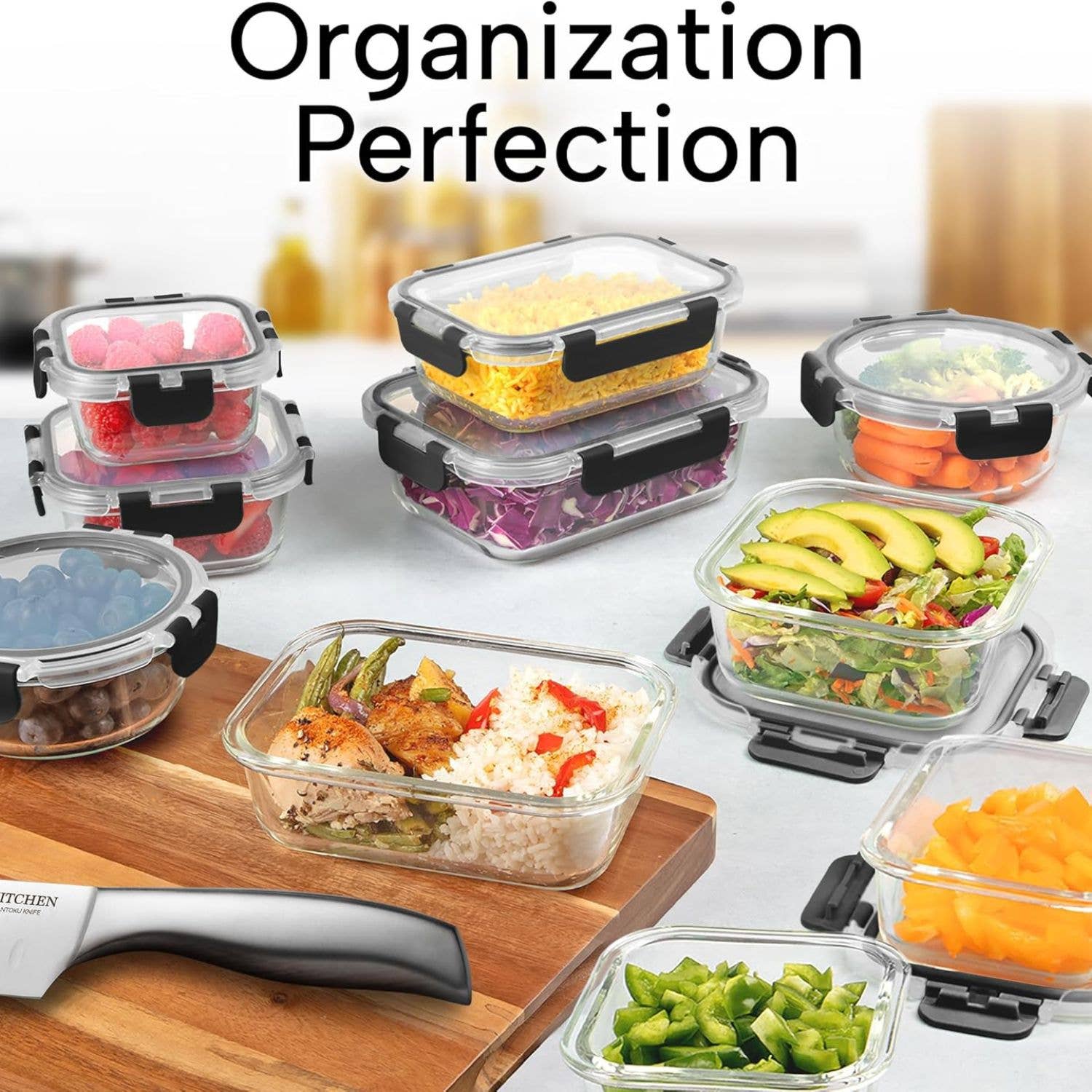 Zulay Kitchen – Engroshandel Madbeholder – Glas madopbevaringsbeholdere med låg – 12-pak7