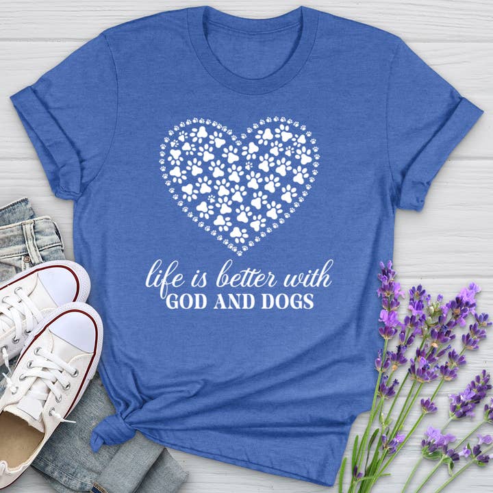 Life Is Better With God And Dogs Softstyle Tee for wholesale by Christian Lifestyle Collections