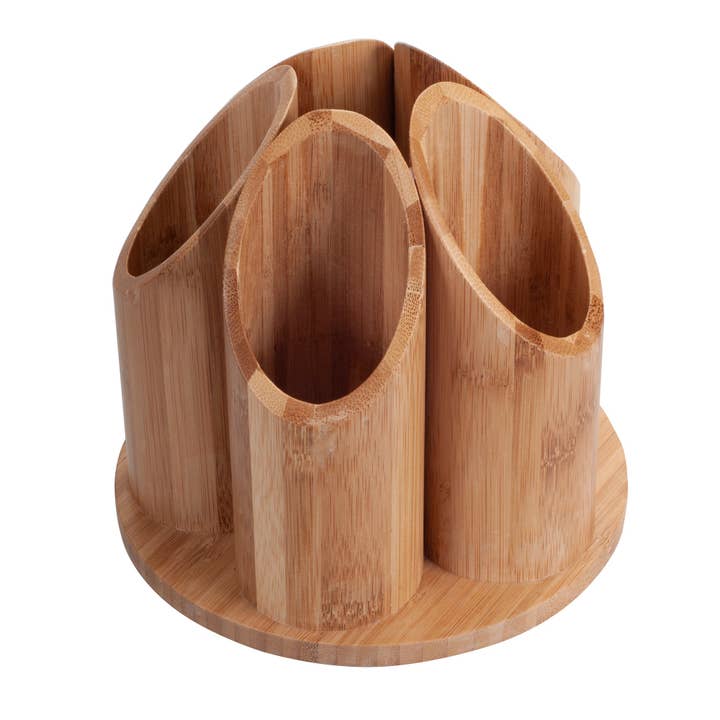 Bamboo Circular Rotating Organizer for wholesale by MobileVision