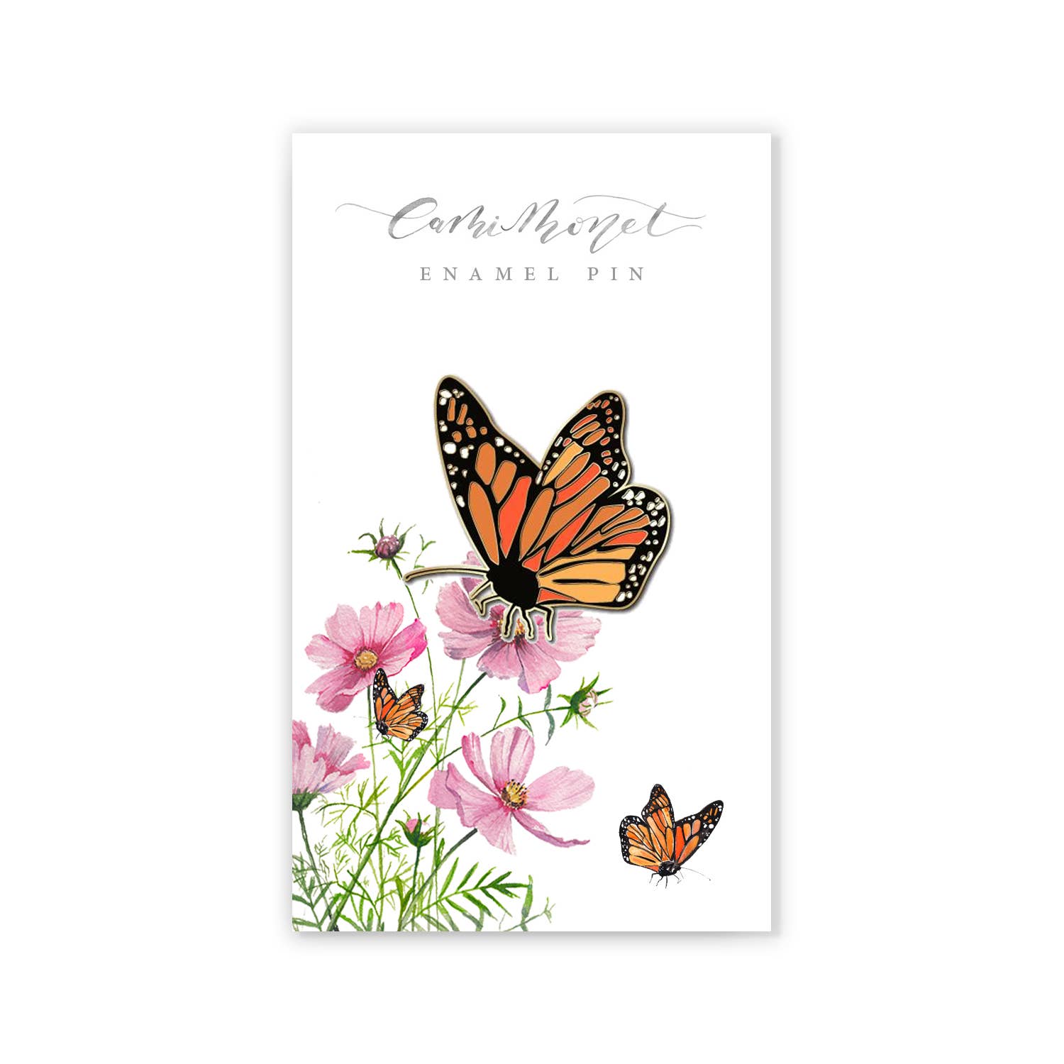 Cami Monet – Alfinete/botão de lapela por atacado – Pino de esmalte Monarch Butterfly