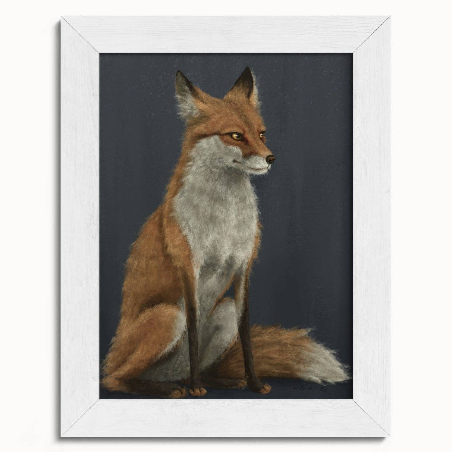 The Ugly Cat Studio - Wholesale Art Print - Red Fox Fine Art Print - Blue Edition6