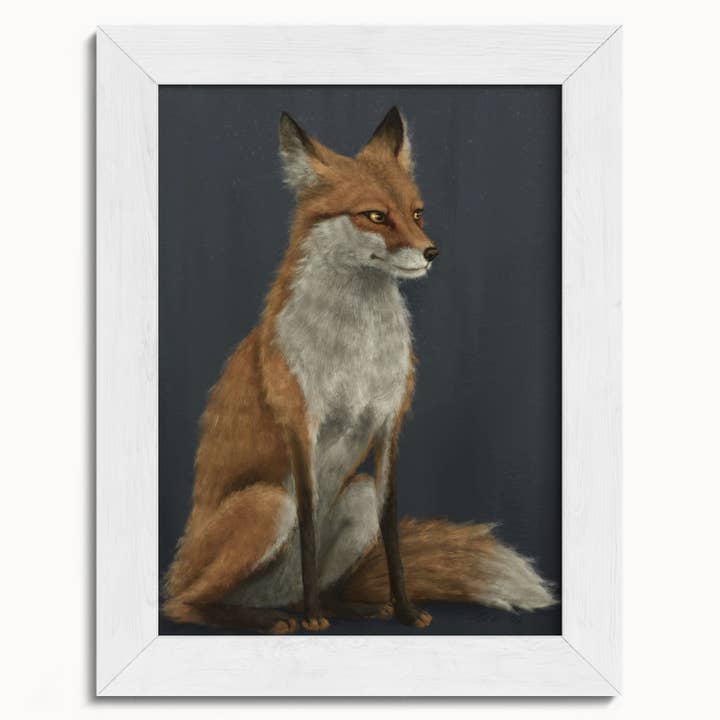 The Ugly Cat Studio - Wholesale Art Print - Red Fox Fine Art Print - Blue Edition6