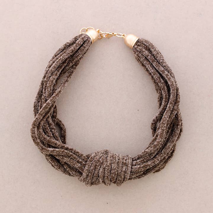 Sonata – Großhandel Gewebtes/geflochtenes Armband – Chenille-Kropfband in Nude6