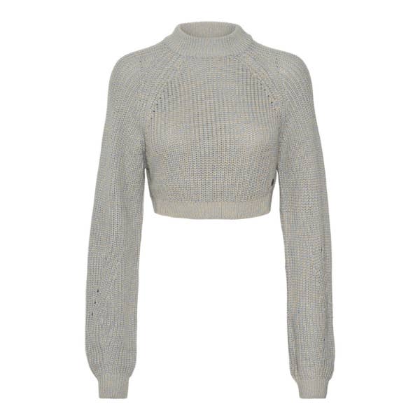Nmfrankie L/S High Neck Knit Crop for wholesale by Noisy May