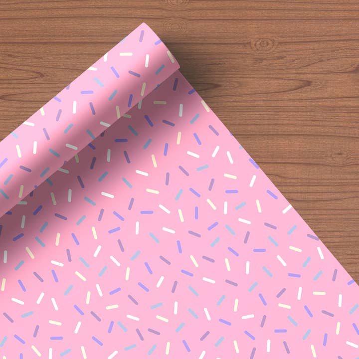 House of Binky – wholesale Flat wrap – Pink Sprinkle Wrapping Paper – Fun Pastel Gift Wrap Sheet for Birthdays & Celebrations (Copy) (Copy) (Copy) (Copy) (Copy)1