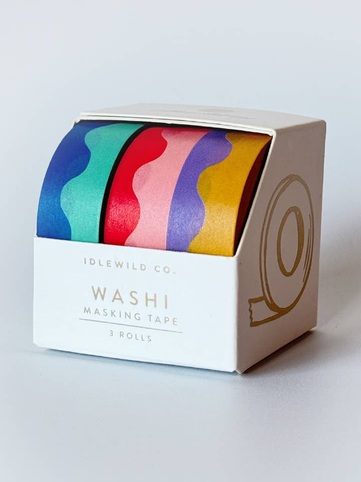 Squiggle Washi Tape, Set of 3 for wholesale by Idlewild Co.
