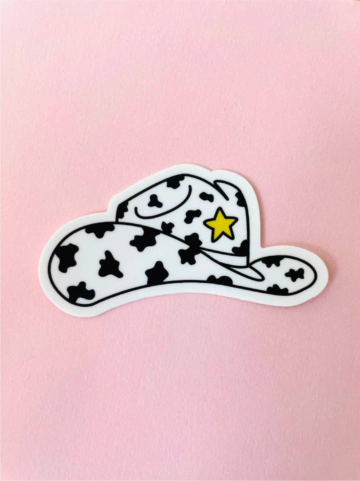 Adesivo cappello da cowboy con stampa per la vendita all'ingrosso da parte di Unexpected Flair