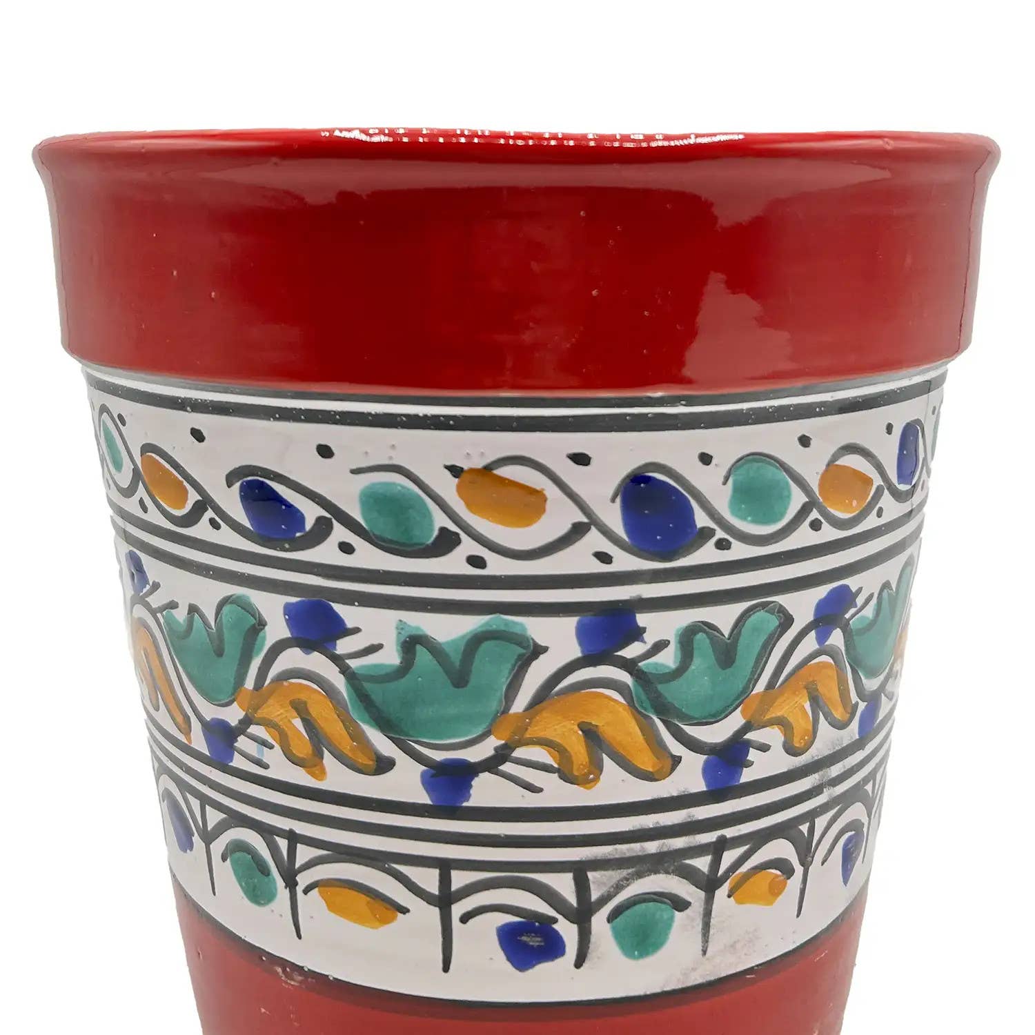 Etnico del Mondo - Wholesale Plant Pot - Tunisian Handmade Terracotta Ceramic Flower Pot #53