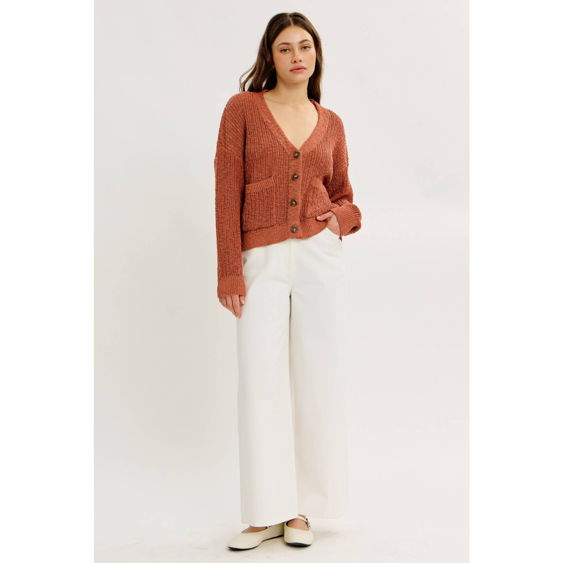 idem ditto – Engroshandel Cardigan - Dame – Ubesværet cool løs sweater-cardigan med lommer7