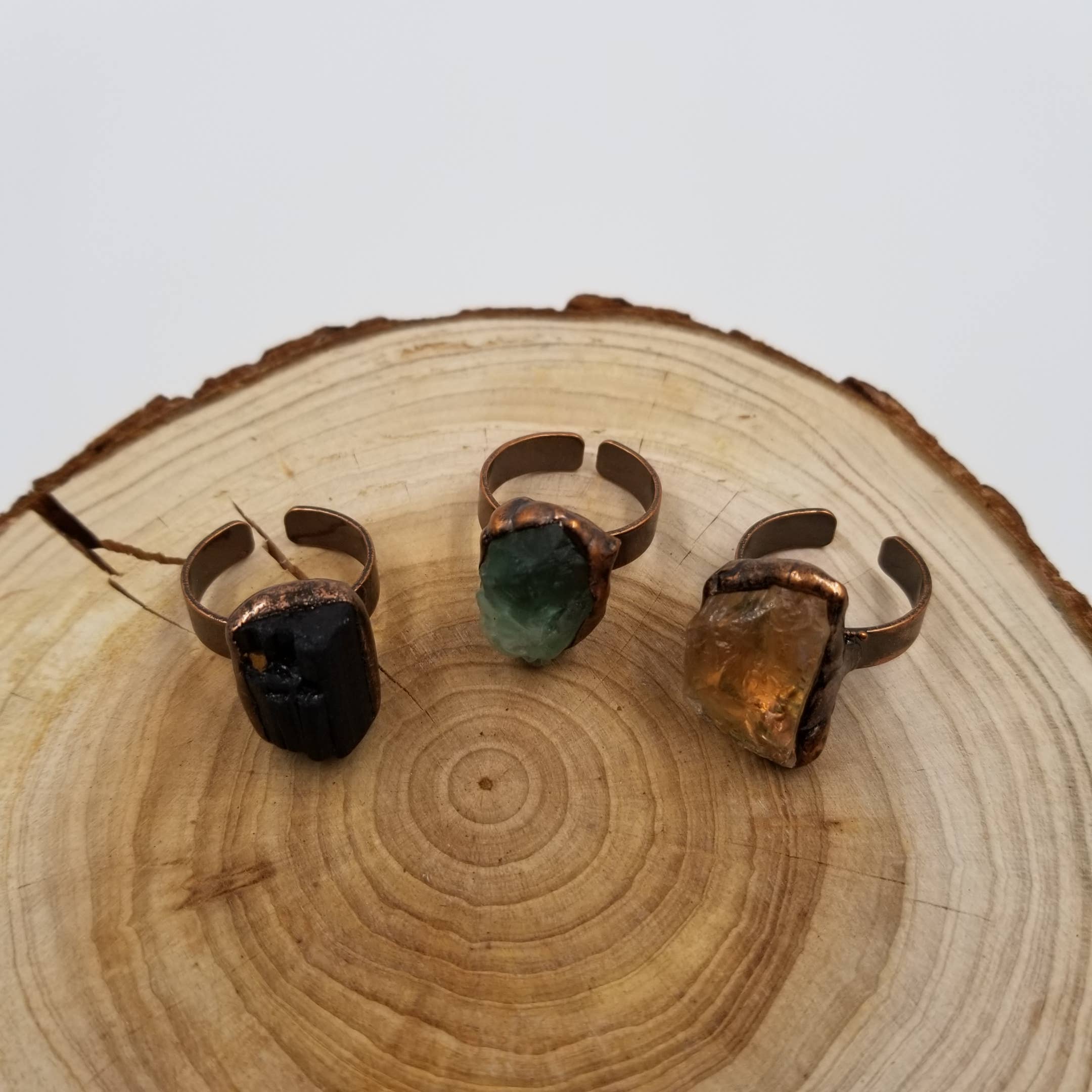 CHAKRA JEWELRY - Wholesale Cocktail/statement ring - Adjustable Natural Stone Chakra Ring3