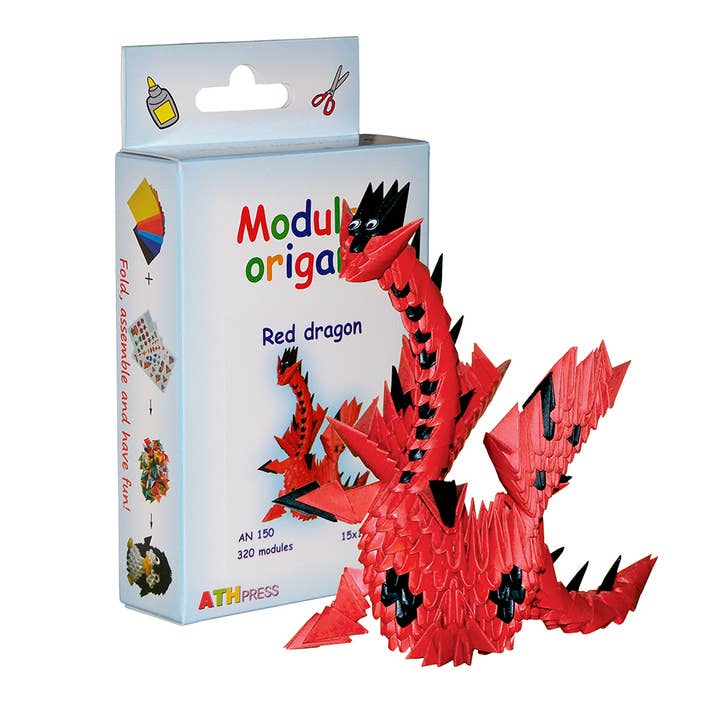 Kit Fai-da-te – Set Origami 3D | Drago Rosso per la vendita all'ingrosso da parte di ATHobby Do It Yourself