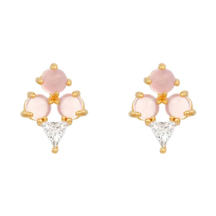 Gold Roze ijs studs for wholesale on Faire0