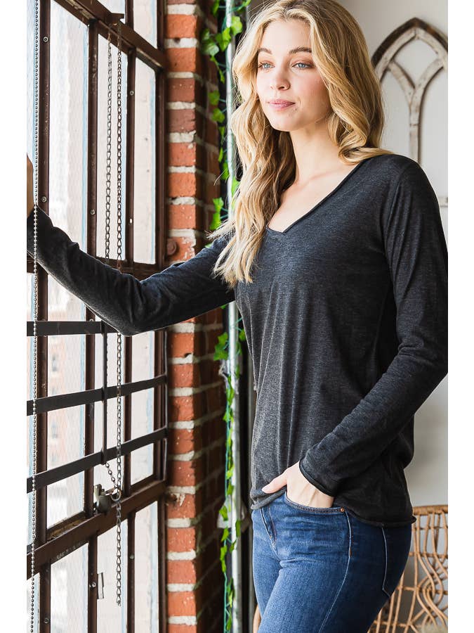 HEIMISH - Wholesale T-Shirt - Women's - V114-1 RAW EDGE TEE6