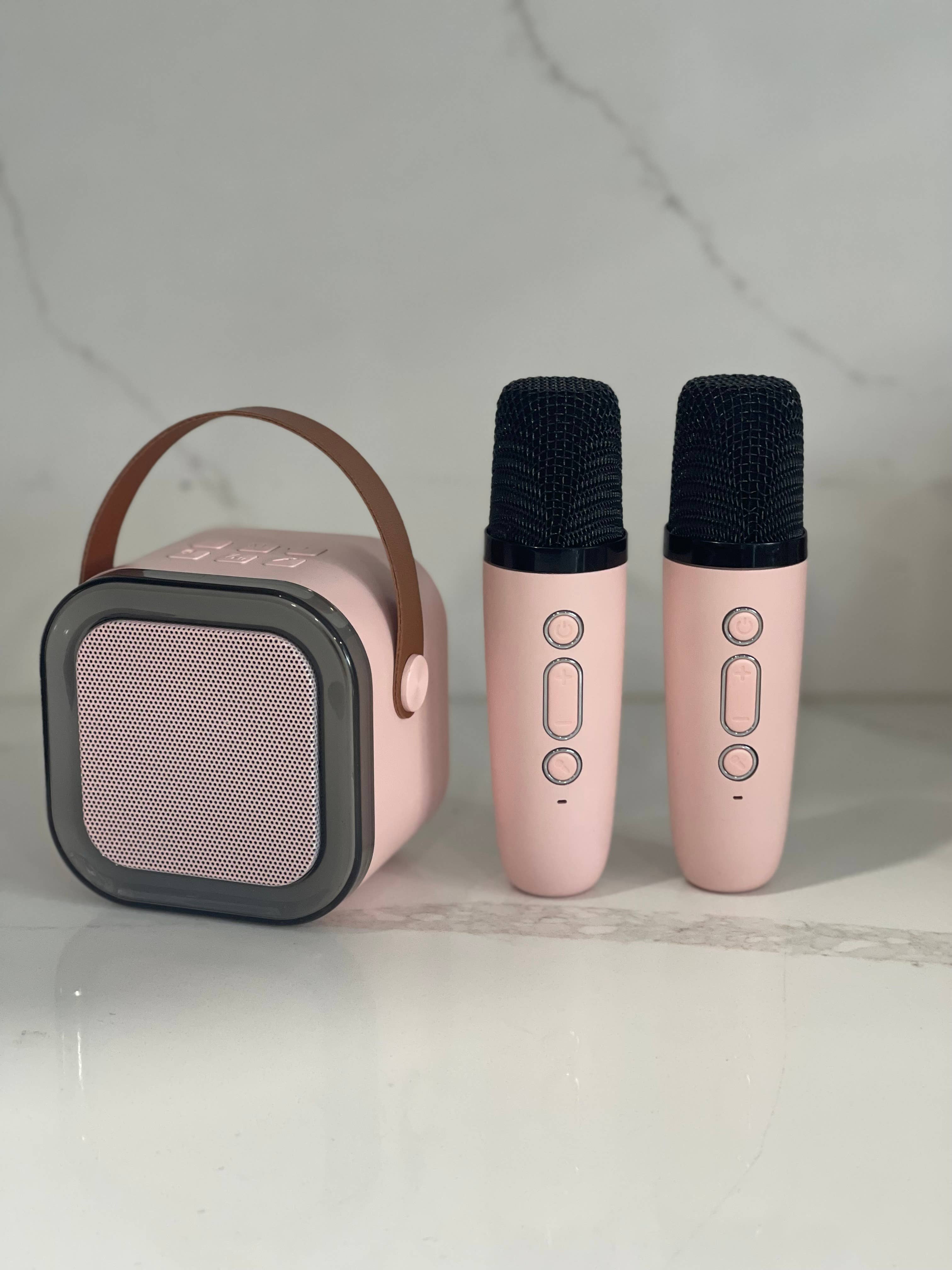 Pink 3 IN 1 Karaoke Set-LED - Beige for wholesale on Faire4